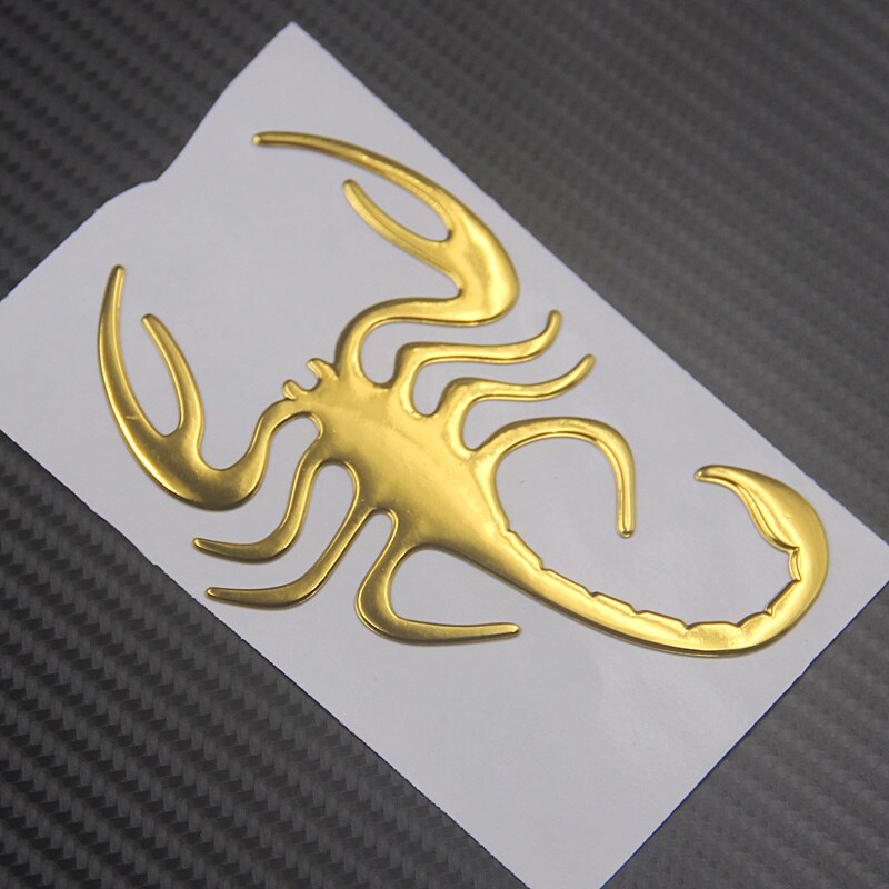 FASP Car Motorcycle Sticker Simulation Animals Bumper Retrofit Stickers Scorpions Golden silver and red: Gold