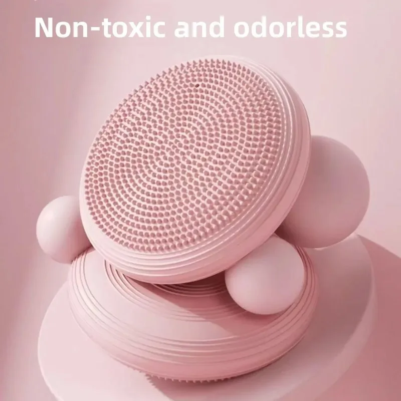 Oppustelig balanceskive til yoga og terapi - skridsikker pvc-vippepude, rehabilitering til børn/voksne