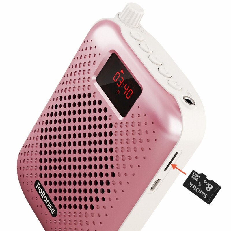 5W Portable Voice Amplifier Bluetooth Speaker Loudspeaker Teacher Microphone For Teaching Guiding 10 Hour Of Endurance