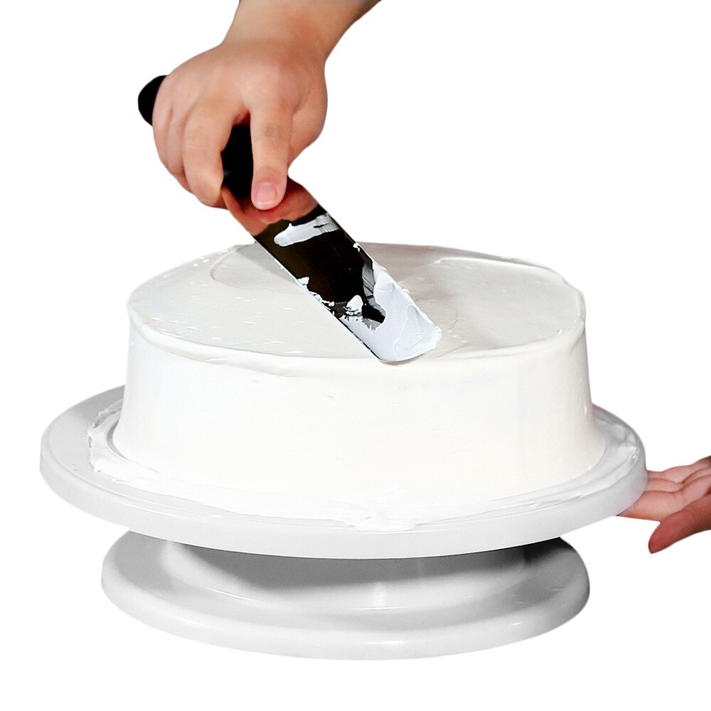 28CM ROTATING CAKE STAND Icing Decorating Revolving Kitchen Display Turntable