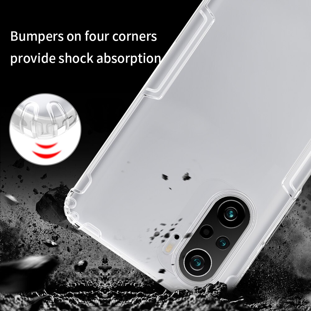 Nillkin Voor Xiaomi Poco F3 Case Natuur Tpu Soft Touch Siliconen Cover Ultra-Dunne Telefoon Bescherming Case Voor Xiaomi poco F3 Case