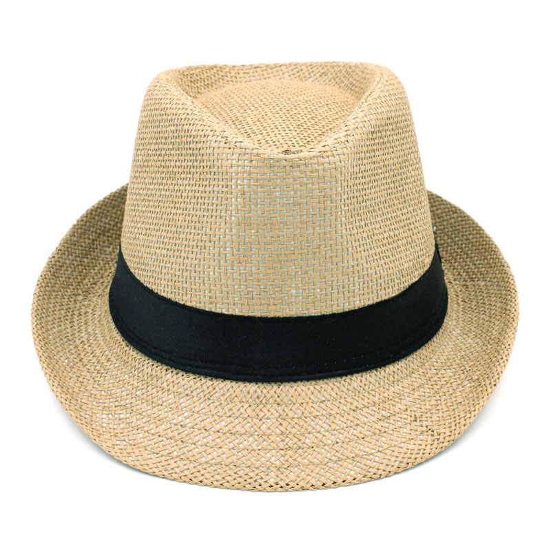 Mistdawn søde sommer børn drenge piger halm fedora trilby hat børn strand sol hatte størrelse 54cm: Khaki