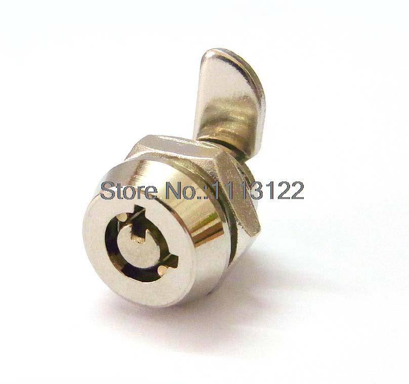 M12 Zinc Alloy Small Tubular Cam Lock for PC Case 4 Pins Mini Tubular Cam Lock key with plastic cover 2 key pull 1Pc
