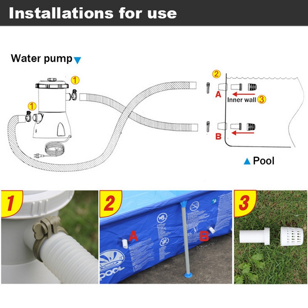 Pool Filter Pump Swimming Pool Sand Pump Pool Electric Filter Kit Water Cleaning Tool Swimming Filter Supplies 110V-240V