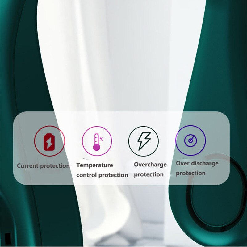 Bladeless Neck Fan - 4000mAh USB Rechargeable - Silent Portable Wearable Fan for Outdoor Sports