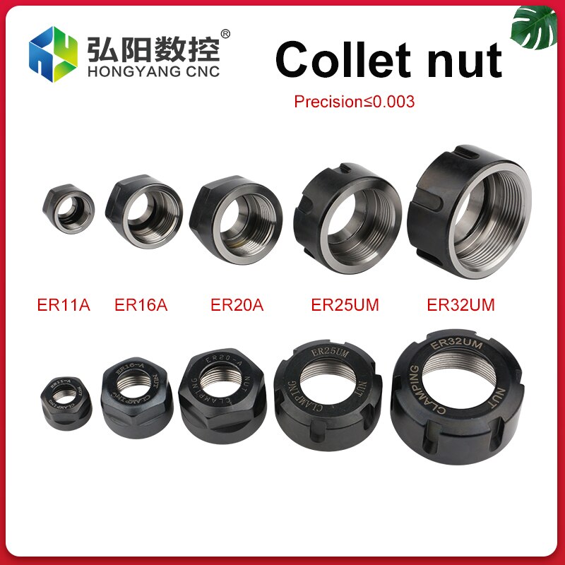 ER11 ER16 ER20 ER25 ER32 CNC Router Engraving Collet Clamping Hex Nut,For CNC Lathe Milling Collets Chuck Holder