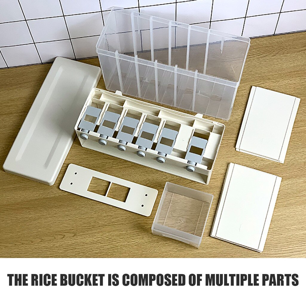 Automatic Plastic Cereal Dispenser Storage Box Food Tank Rice Container Organizer Grain Kitchen Food Storage Tool Storage Cans
