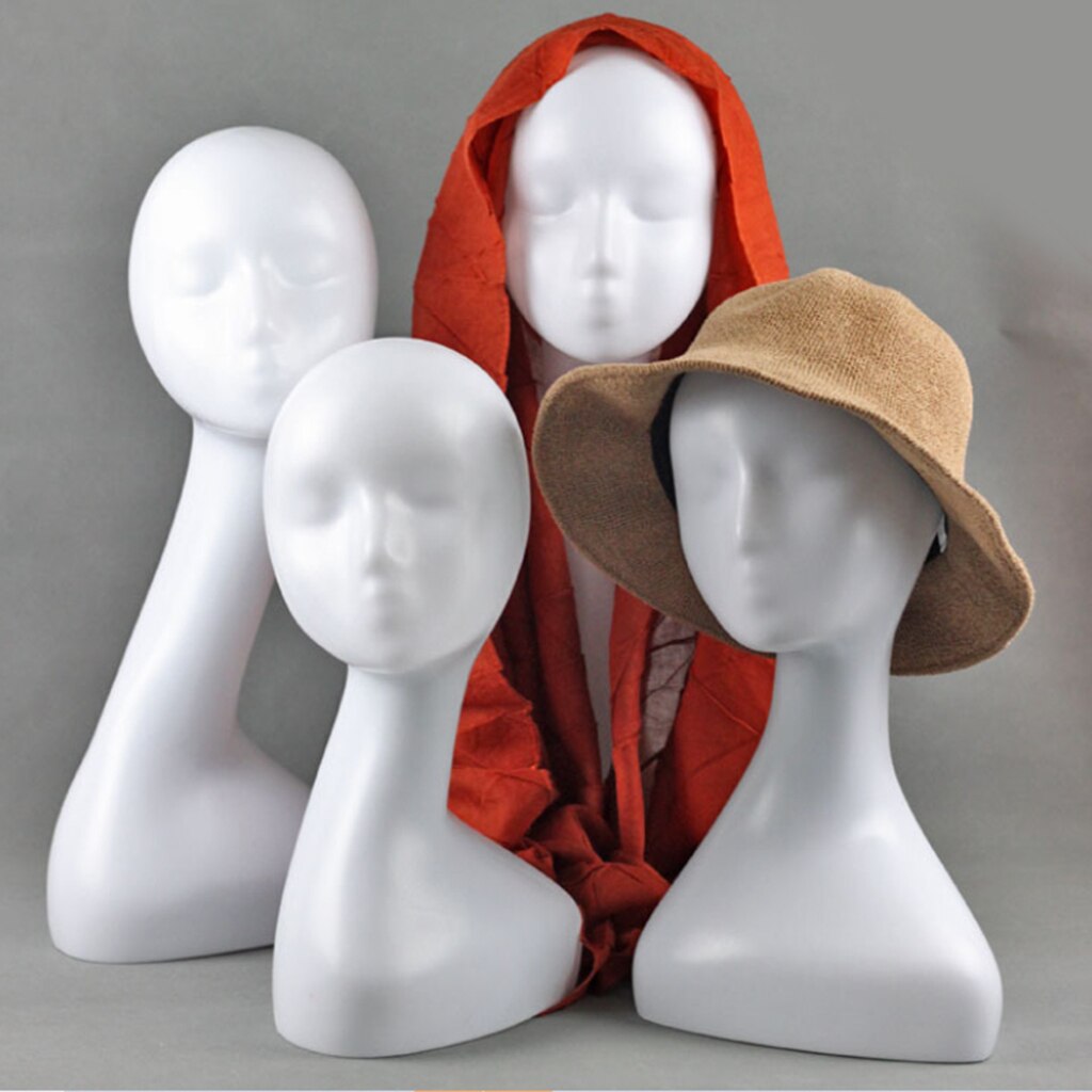 Cabeza de maniquí para exposición de sombreros con peluca, accesorio duradero y resistente, Abstracto, para salón o tienda, 1 unidad