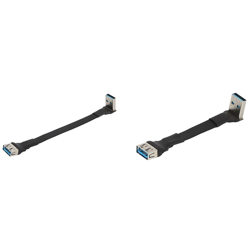 Usb 3.0 Kabel Platte Usb Verlengkabel Man-vrouw Datakabel Haakse 90 Graden USB3.0 Extender Cord