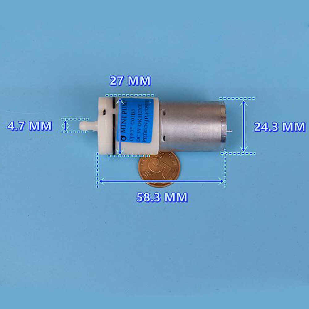 Micro 370 Luchtpomp Monitor Vacuümpomp Dc 3V-6V 3.7V 5V Stille Volume Zuurstof pomp CJP37-C03B3 Diy Aquarium Fish Tank Grote Stroom