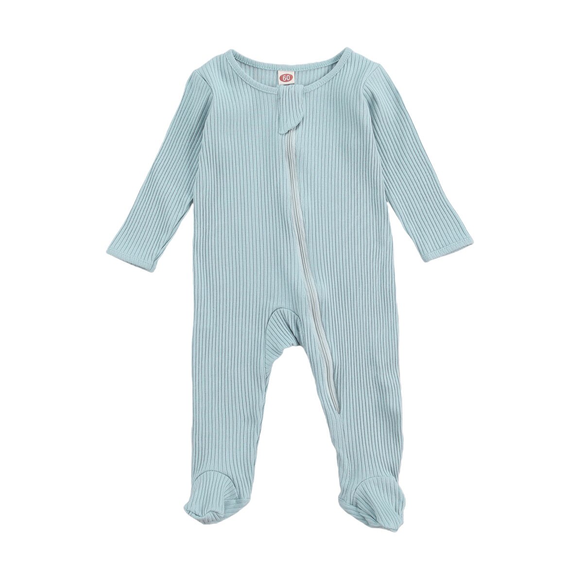Baby & freundlicher Neugeborenen Kleinkind Baby Jungen Mädchen lang Ärmel Reißverschluss Footies Strampler Gesamt Outfit Kleidung: E / 0 zu 3M