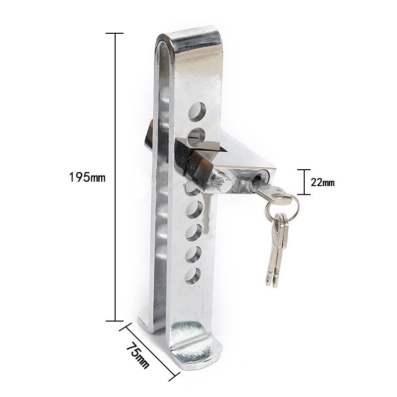 Car Lock Auto Universal 8 Holes Brake Pedal Lock Security Steel Anti-Theft Tool Throttle Accelerator Pedal Lock Car Clutch Lock