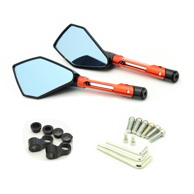 CNC Aluminium Motorbike Stuur Spiegels Achteruitkijkspiegel 6 Kleuren Spiegel voor Honda X-ADV 750 Grom MSX125 MSX125SF: orange