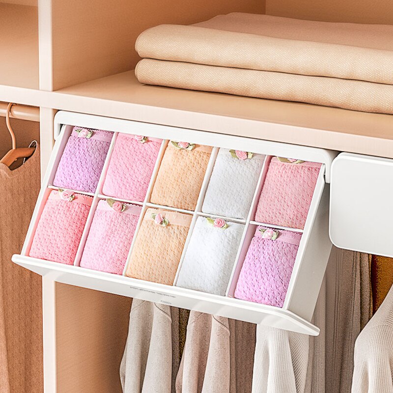 Joybos Unterwäsche Lagerung Kasten Schubladen Schrank Wardroble Organisatoren Lagerung Schublade Glitt Schublade Heimat Organisation 5/10 Gitter
