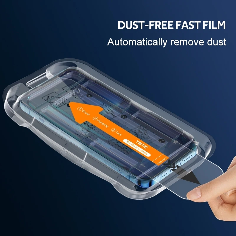 TBTIC Screen Protector For IPhone 16 15 14Plus 13 12 11 ProMax XXs XR Tempered Glass HD Privacy Easy Install With Auto Alignment