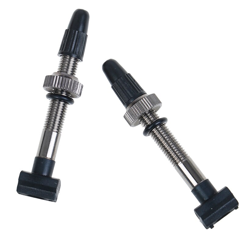 1pc Bicycle Tubeless Tire Presta Valve 60mm Alloy Stem Brass Core For Mountain Road Bikes W/ Cap & Tool