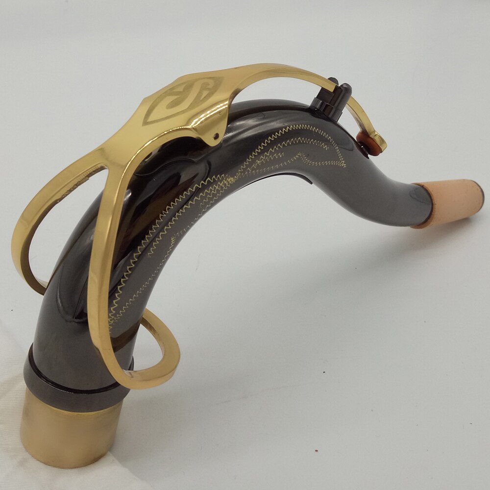 Muziekliefhebber clubinstrument tenorsaxofoon hals messing antiek koper simulatie brons saxofoon hals accessoires: 2