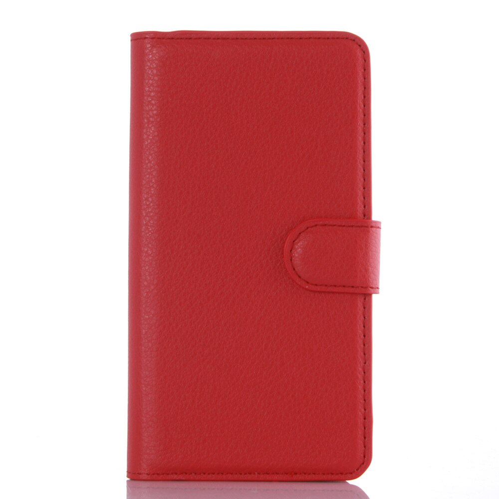 Wallet Case for Lenovo A6010 / A6000 Plus Flip Leather Cover for Lenovo A6000 Plus A 6010 Phone Case TPU Shell with Card Holders: red