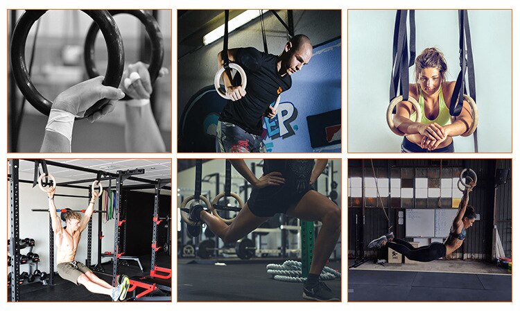 Wooden Gymnastic Rings,Olympic Gym Rings with Heavy Duty Adjustable Straps Cross Training,Strength Training Pull Ups and Dips