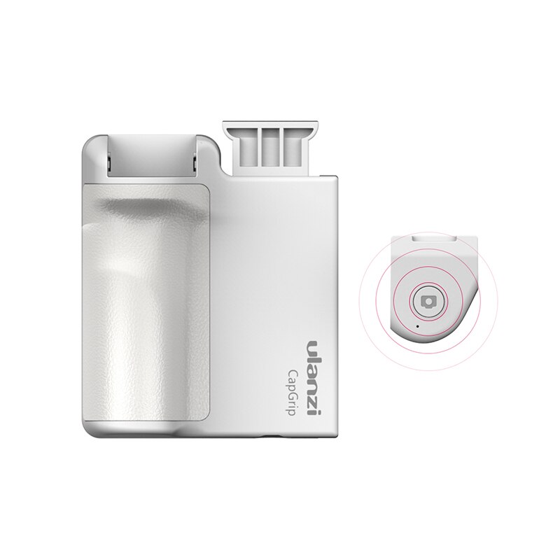 Ulanzi CapGrip Phone Stabilizer - Bluetooth Selfie Booster Grip with 1/4" Screw Mount & Tripod Stand: White