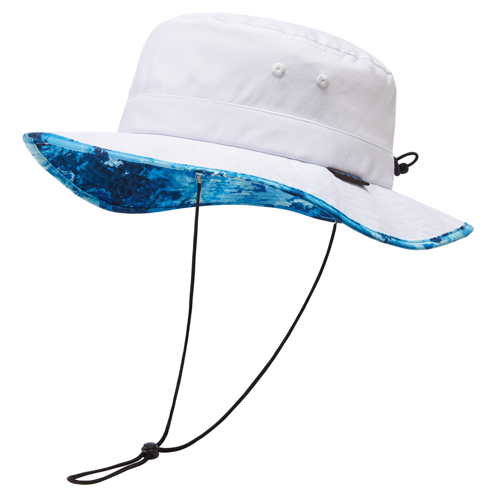 Udissolve-Chapeau de Soleil Pliable à Motifs, Sous Bord E27, pour l'Été, Randonnée, Pêche, Plage, Safari, pour Homme et Femme, 50 +: WHITE / M