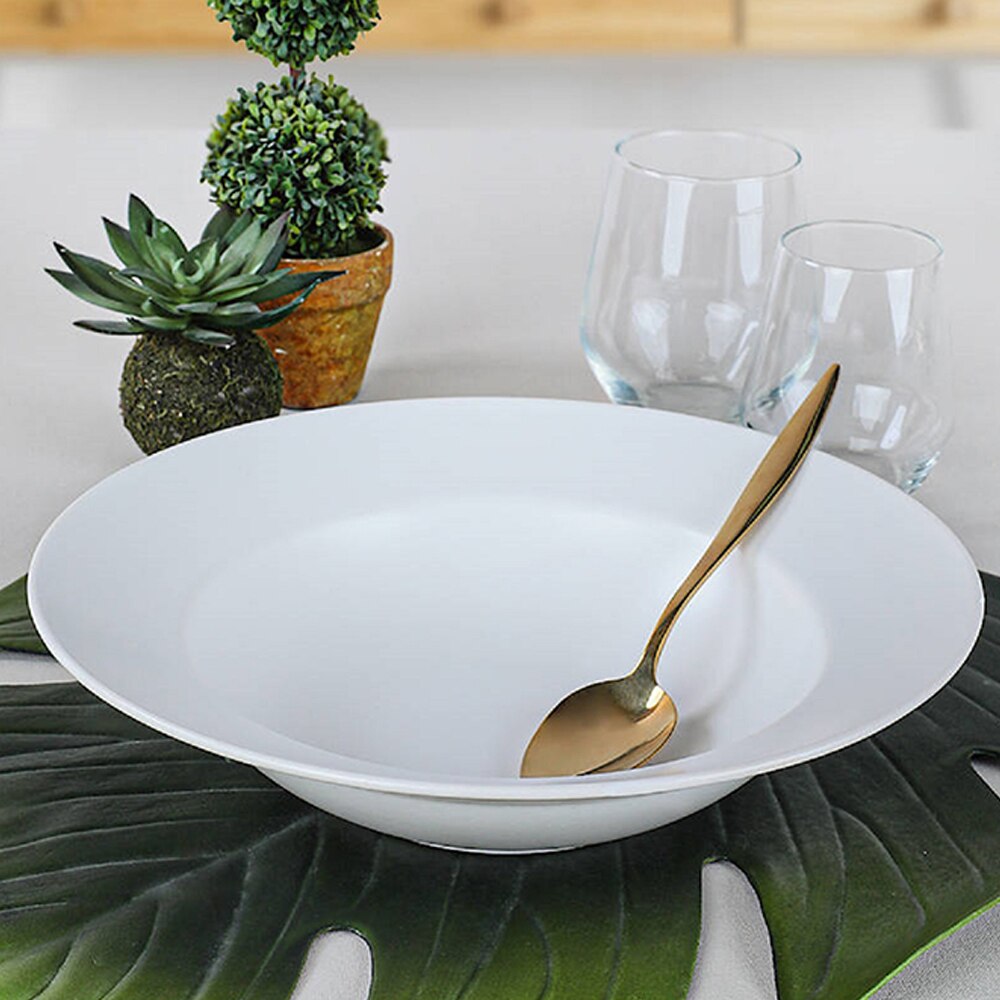 Keramika Ceramic Pasta Plate 26 cm Matt White - One Pieces Pasta Dinner Kitchen Home Special Wedding Showy birthday dowry