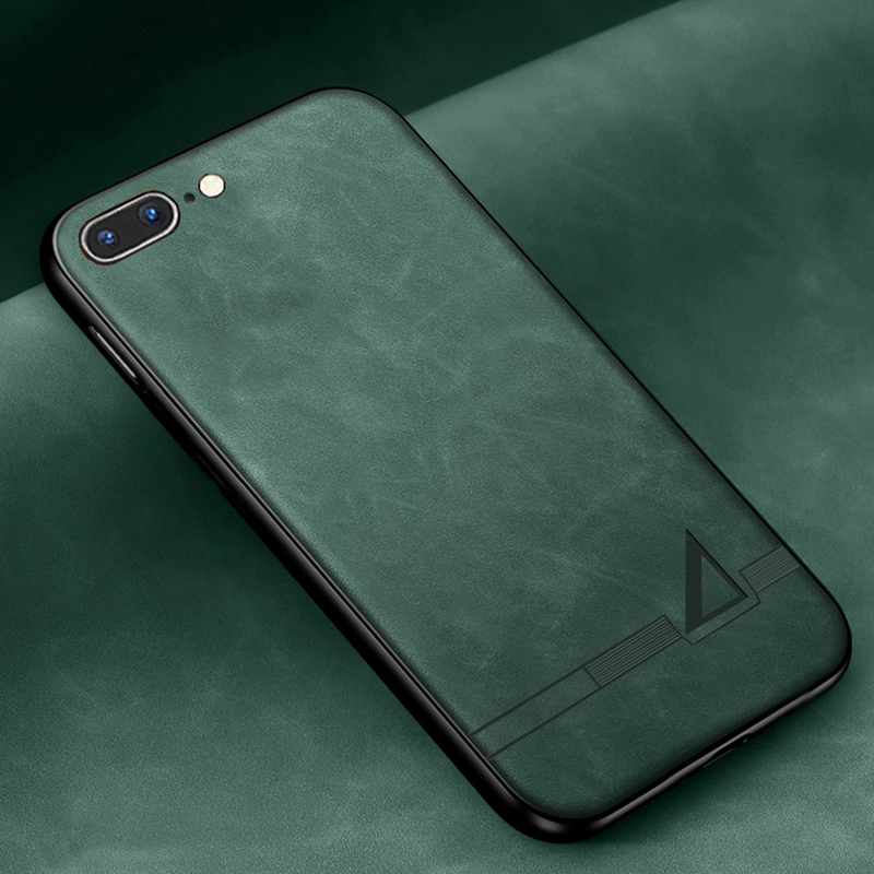 Étui en cuir souple Simple pour Apple Iphone 6 6S 7 8 Plus étui en Silicone souple TPU pour Apple Iphone se 6 6s 7 8 Plus étui: Nylon / vert militaire