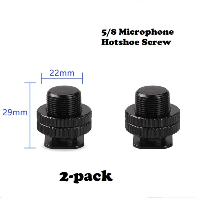 1/4" to 3/8" 5/8 Male to Female Double Layer Thread Screw Mount Adapter Tripod Plate Screw mount for Camera Flash Tripod Mic: Orange