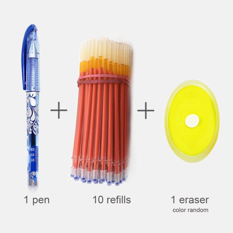 Erasable Pen 0.5 Mm Blue Black Color Ink Writing Gel Pens Washable Handle For School Office Stationery Supplies: 5