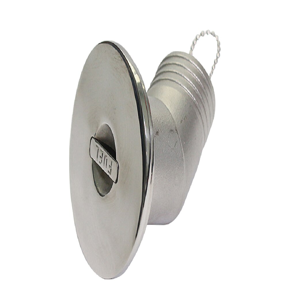 Heavy Duty Angled Neck Boat Deck Fuel Filler with Keyless Cap for Yacht Caravan RV, 316 Stainless Steel (1-1/2 Inch/38mm)