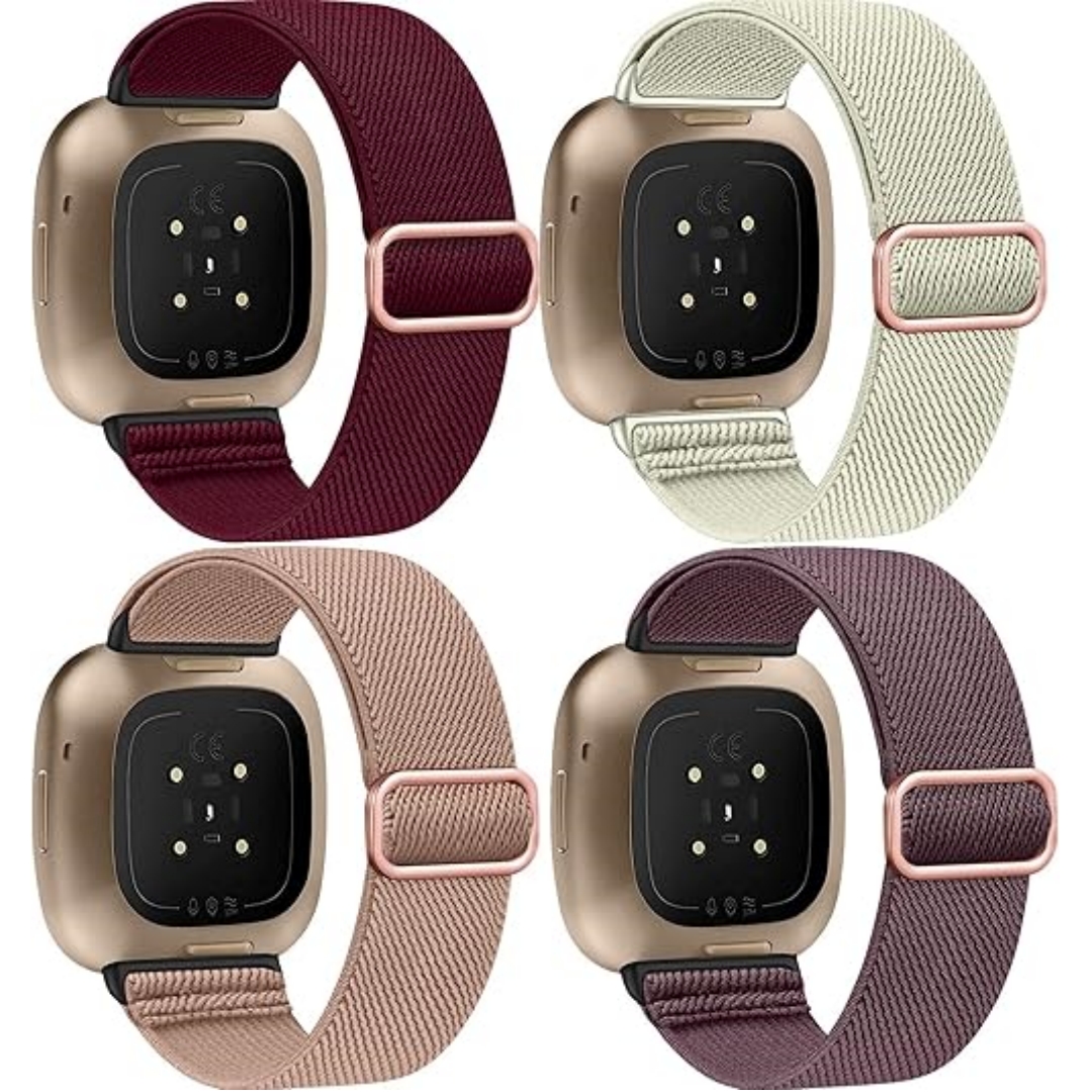 Paski fitbit versa 3/4 i sens /2 – elastyczne paski sportowe, męskie/damskie: Fioletowy