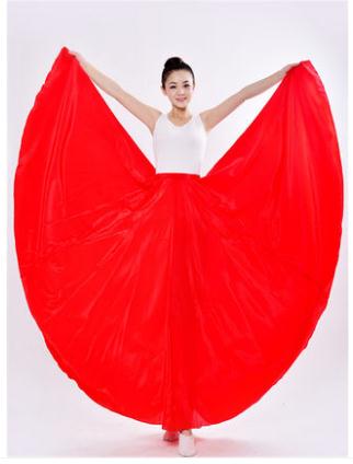 Vrouwen Flamenco Dans Rok spaans Dansen prestaties Kostuum voor vrouwen vestido flamenco 360 Graden: red