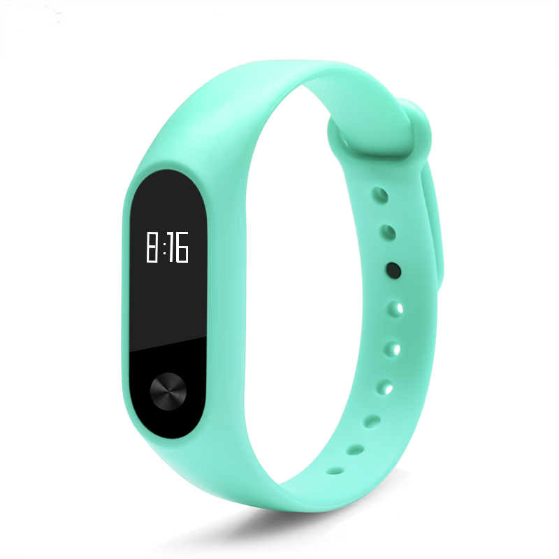 Accesorios inteligentes BOORUI, reemplazo de correa mi band 2 para xiaomi mi band 2, pulsera deportiva de silicona con colores variados: Light Mint Green