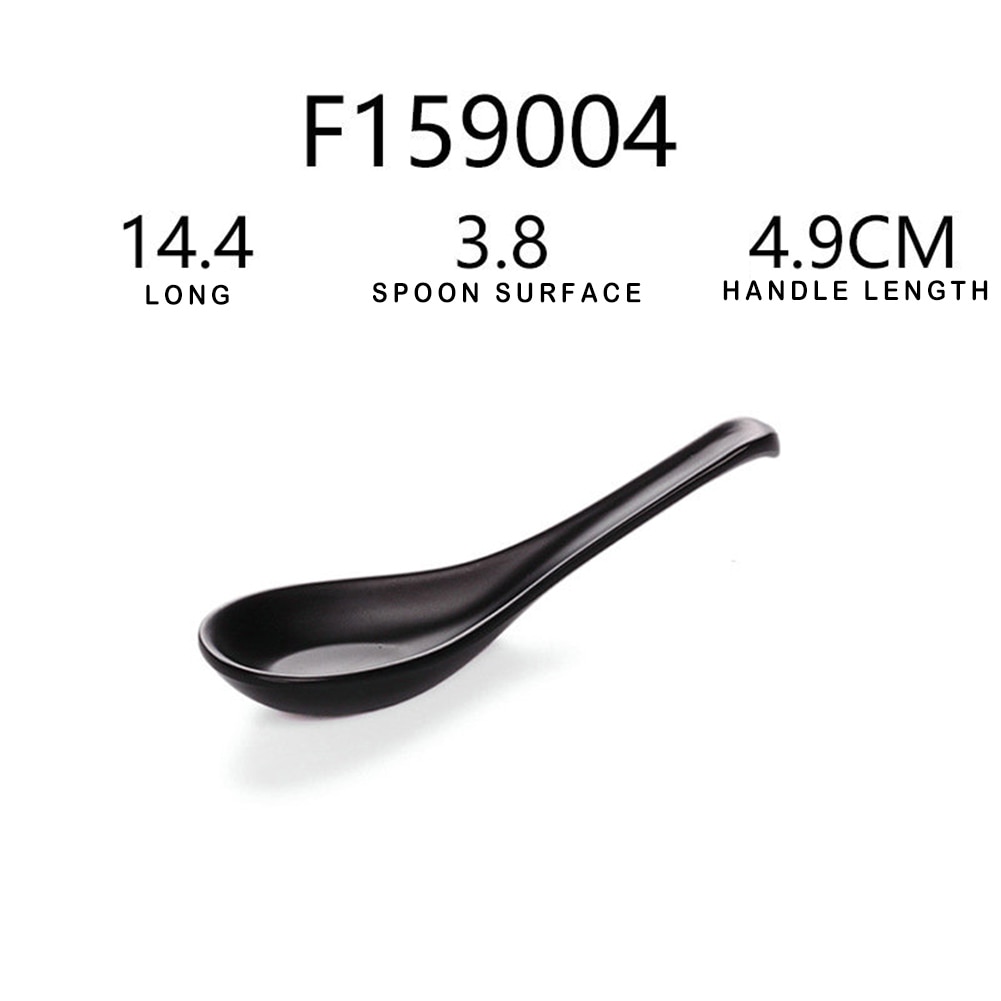 Black Soup Spoon Ramen Soup Bowl Multi-Size Plastic Spoon Ladle Buffet Restaurant Tableware Supplies DH: PURPLE