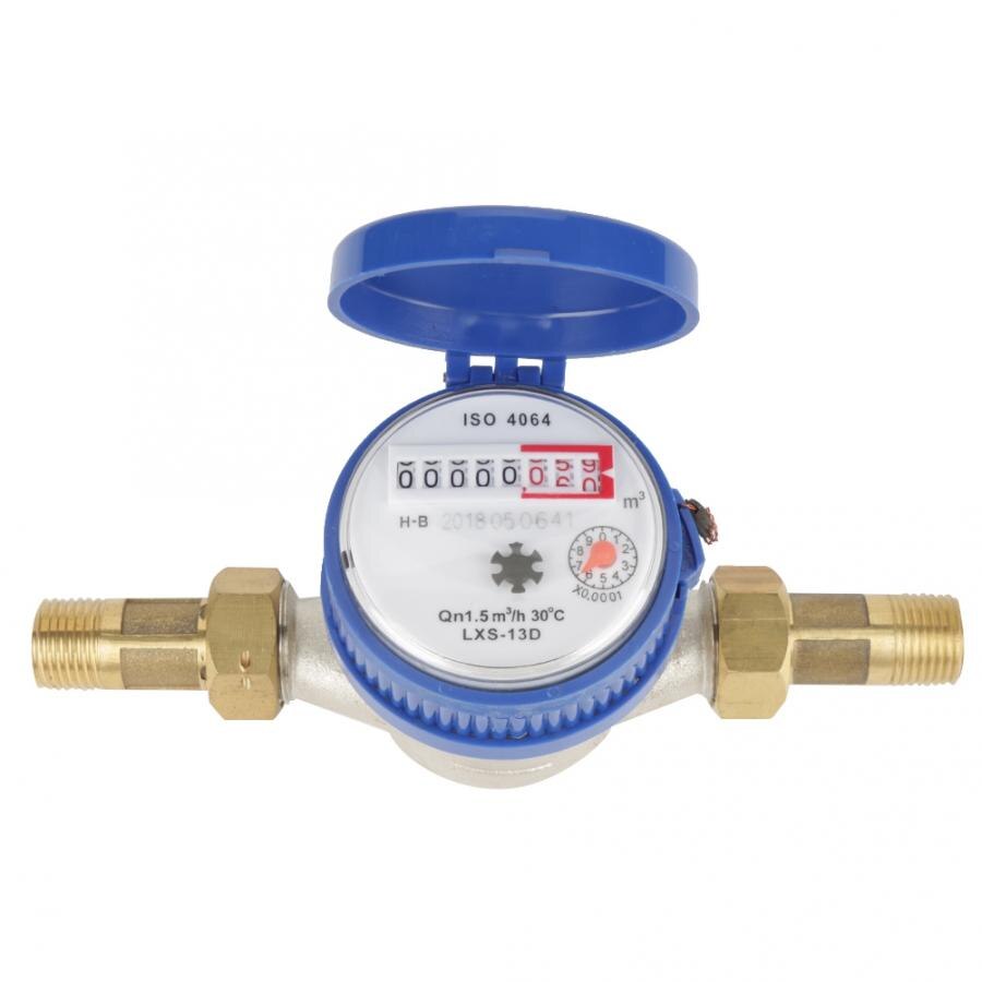 Home Usage 15mm 12 inch Water Meter Counter with Fittings for Garden