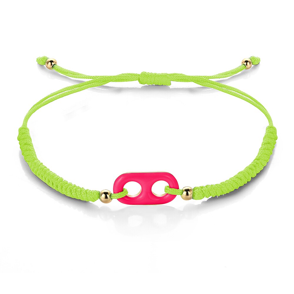 Neue H Schwein Nase Regenbogen Seil Kette Armbinde Für Frau Mann Sommer freundlicher Leuchtstoff Armbänder schmuck: B177-9