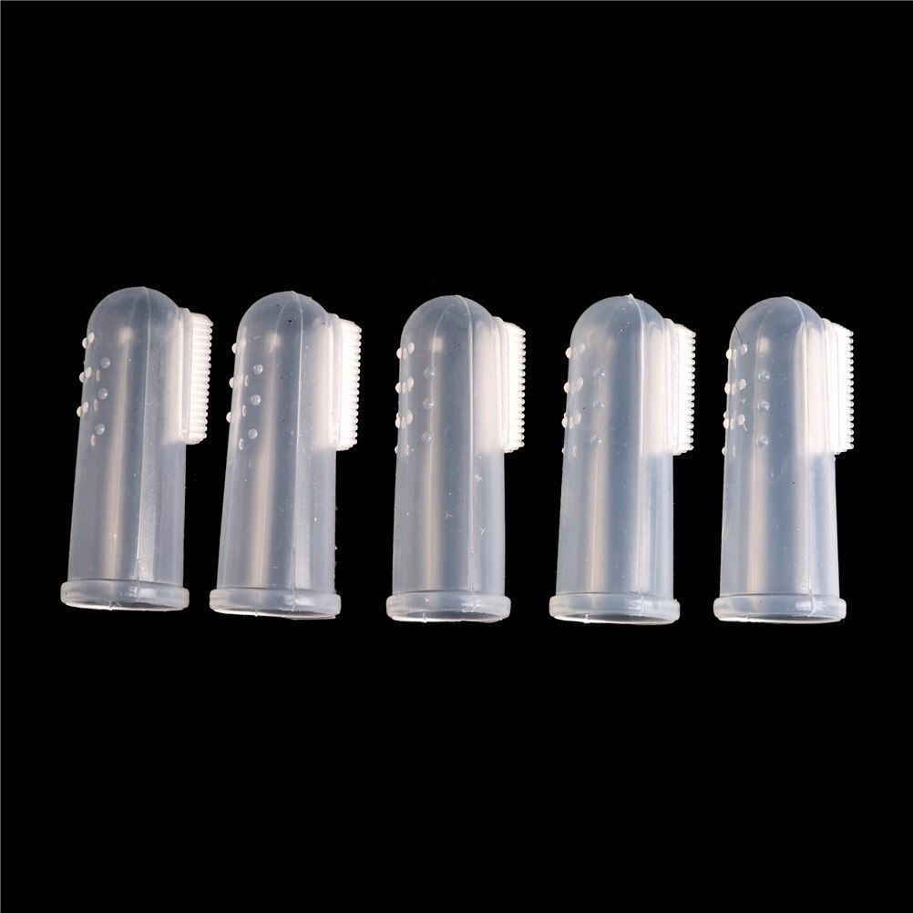 5Pcs Vinger Tandenborstel Zachte Siliconen Safe Baby Kids Vinger Tandenborstel Gum Brush