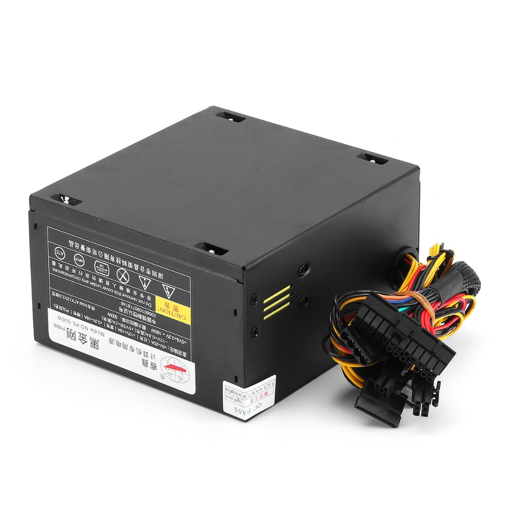 Desktop Power 400W/500W Quiet Power Switching 12V ATX BTC Power Supply SATA 20PIN+4PIN Power Supply Computer For Intel AMD PC