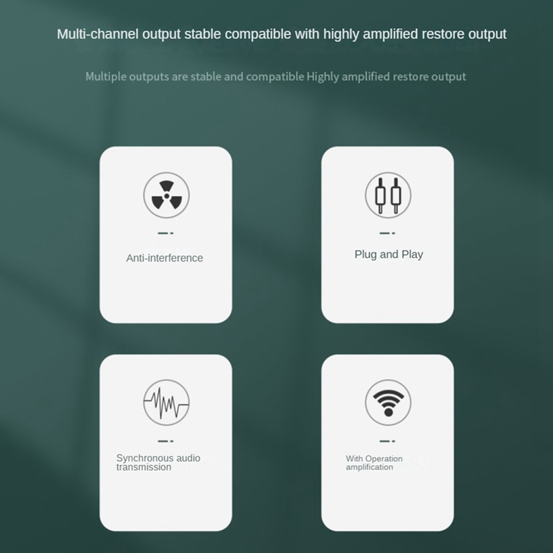 Divisor de Audio 1 en 4 salida RCA L/R Aux, distribuidor de Audio estéreo 1x4 para PC, divisor de altavoz de DVD