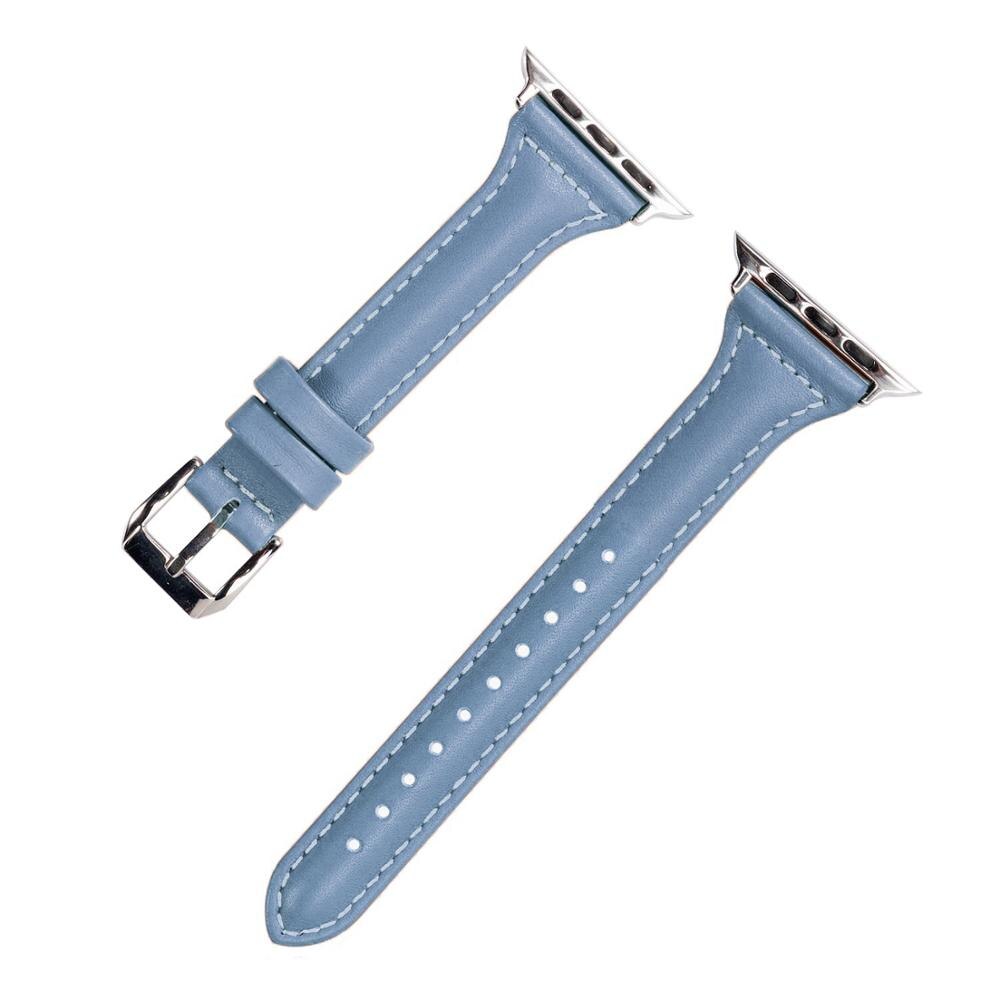 Slim fit damerem til apple watch serie 1/2/3 til apple watch rem 42mm 38mm armbåndsrem til iwatch 4 5 6 se 40mm 44mm: Blå / 40mm