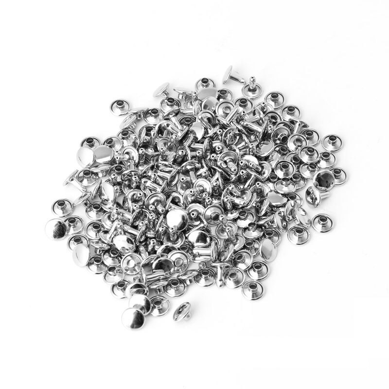 200 Sets Dubbele Cap Klinknagel Lederen Klinknagels voor Lederen Craft Reparaties Tassen Riemen Hoed Schoenen Naaien Decoratie 10x10mm Brons 200 Sets Dubbele Cap Klinknagel Lederen Klinknagels voor Lederen Craft Reparaties Tassen Riemen Hoed Schoenen Naaien Decoratie 10x10mm Brons