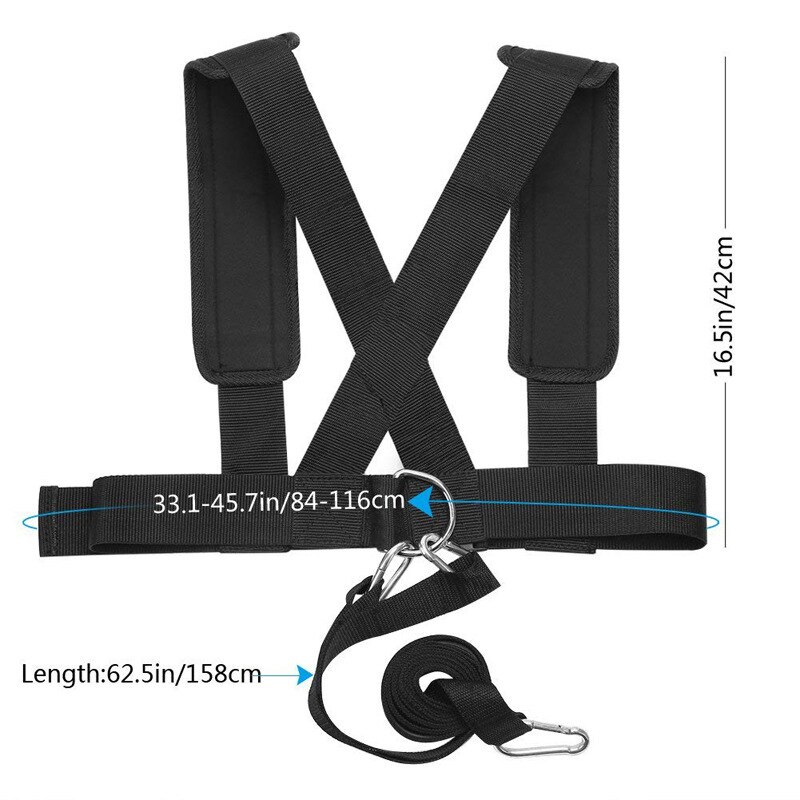 Bandas de resistencia, correa de hombro con rodamiento de peso para entrenamiento de velocidad Ejercicio de carrera entrenamiento expansor Fitness Band