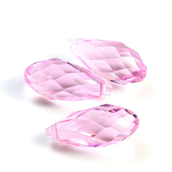 5pcs 12x25mm Charms Crystal Teardrop Bead Faceted Glass Beads Jewelry Womens Accessories Necklace Earring Pendants