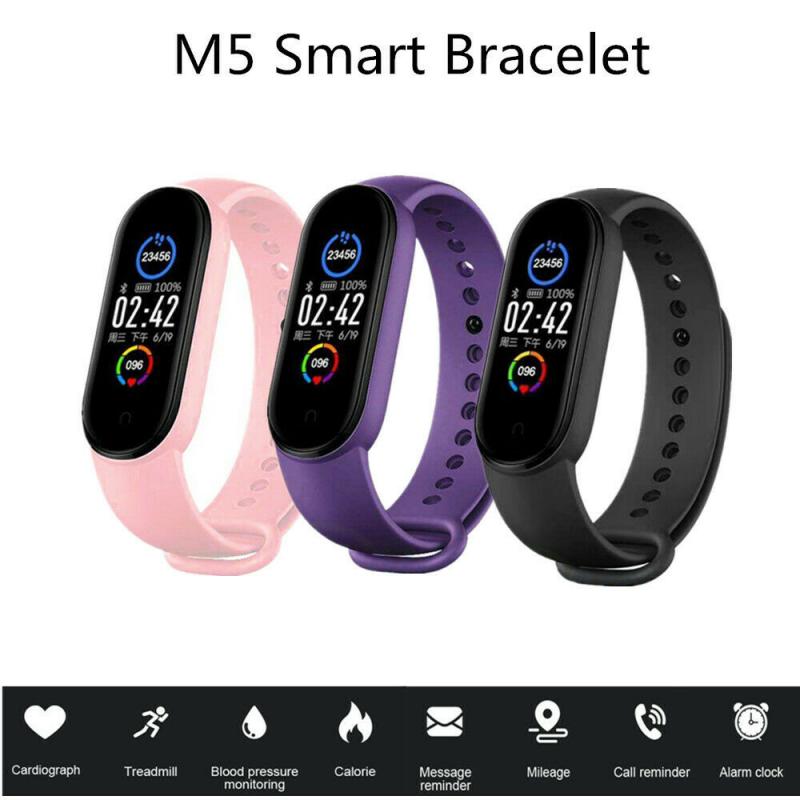 M5 Bluetooth 5.0 Smart Horloge Polsbandje Gezondheid Hartslagmeter Smartband Monitor Gezondheid Polsbandjes Voor Adriod Ios TSLM1