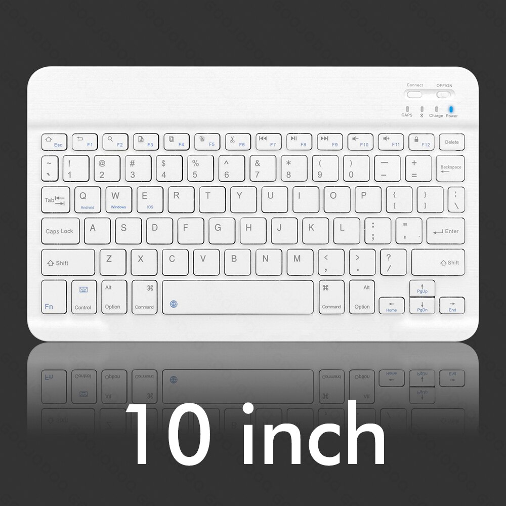 12 "bezprzewodowa klawiatura do ipada Bluetooth Pro 2020 11 12.9 Teclado Bluetooth do ipada smartfony Android ios Windows: 10 INCH WHITE A