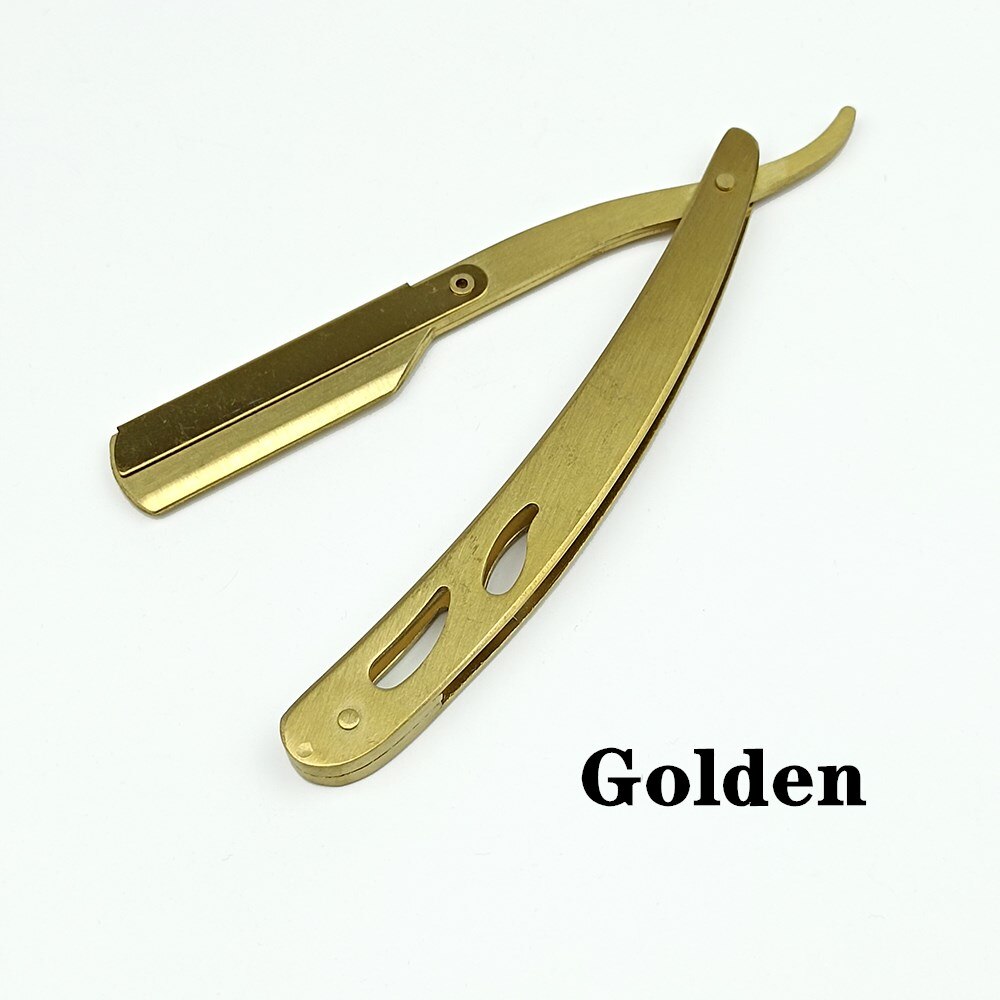 Scheermesje recht salon kapper scheermes haarknipper kapper haar knippen scheerapparaat mes dunner kappersbenodigdheden: Gouden