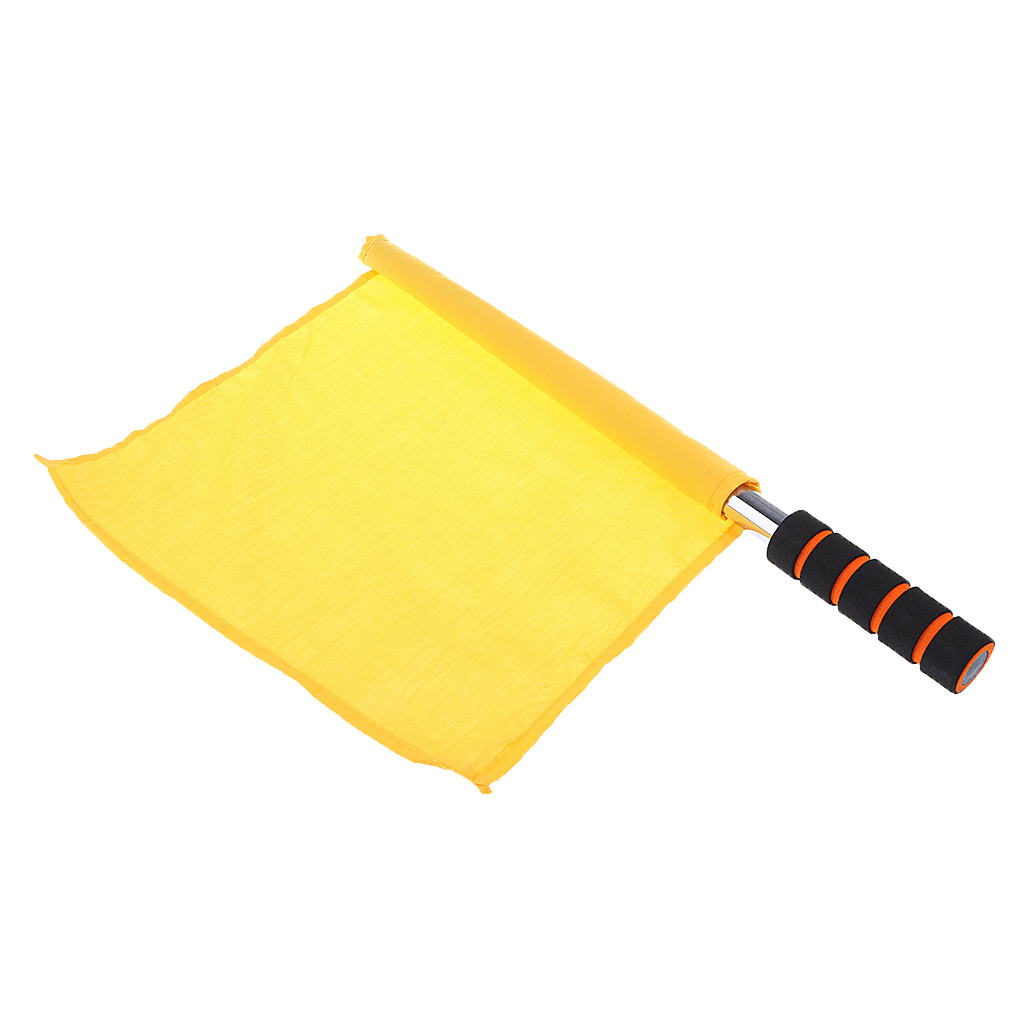Track and Field Sports Training Flags Referee Football Soccer Hocky Lineman Flag Hand Flag - Yellow