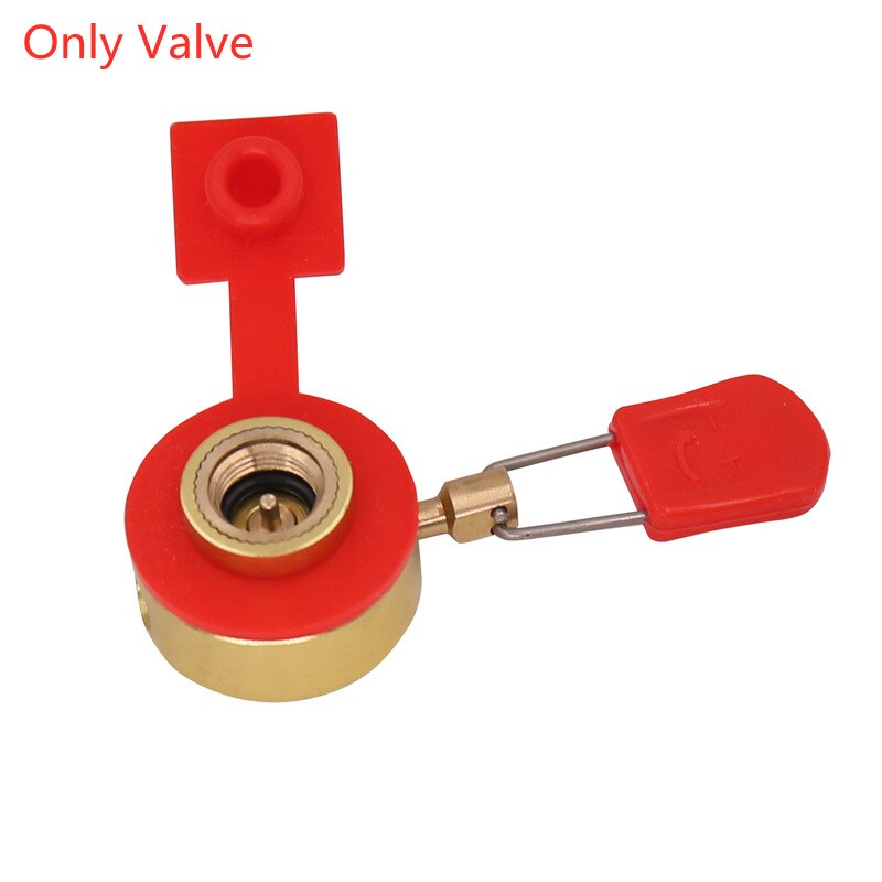 Convertitore adattatore valvola testa stufa a Gas Picnic campeggio esterno + tubo flessibile linea di collegamento + ugello aria accessori stufa esterna: Only Valve 