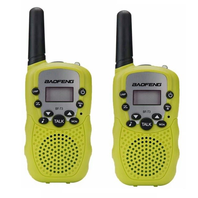BAOFENG 2 In 1 Pack PMR446 3Km UHF Radio For Kids Walkie Talkies BF T3: green