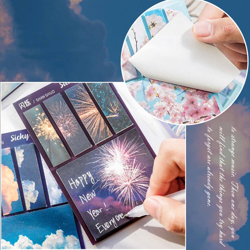 100 Sheets/Set Sticker Sticky Notes Memo Pad Diy Scrapbooking Dagboek Index Bladwijzer Sticker
